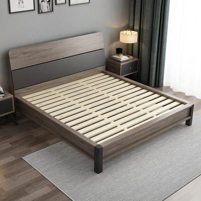 China Convertible Nordic Wooden Bedroom Furniture Modern King Size Bed With Large Storage Capacity for sale