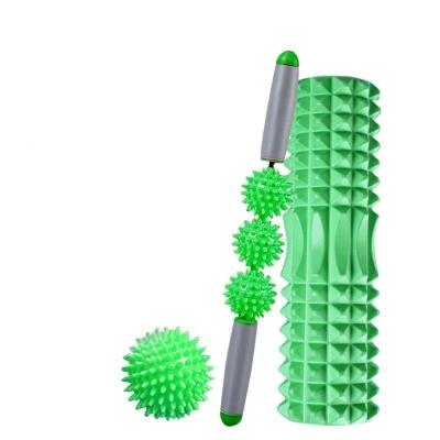 China Wholesale Eco-friendly 3 in 1 Set Eva Foam Roller Hollow Muscle Relaxation Muscle Release Roller Yoga Column for sale