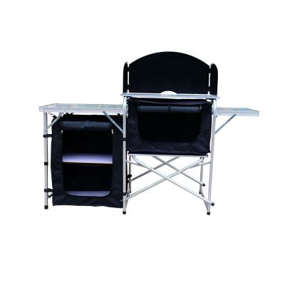 China Foldable Luxury Portable Outdoor Kitchen Furniture Camping Home Kitchen With Cupboard for sale