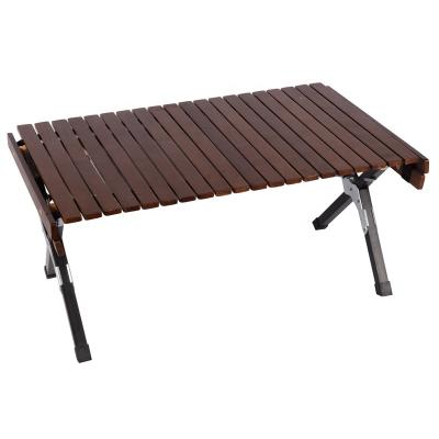 China Eco-freindly Wooden Outdoor Folding Table Solid Wood Foldable Portable Table For Garden Picnic for sale