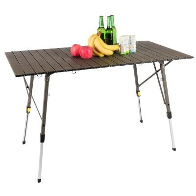 China Easy Carry Roll Up Ultralight Aluminum Frame Picnic Party BBQ Desktop Portable Folding Outdoor Camping Table for sale