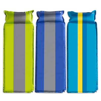 China Self inflating outdoor camping inflatable sleeping pad ultralight foldable manual function and hand press air- and hand press for sale