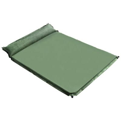 China Cloth Surface Comfort Soft Hot Sale Self-Inflating Mat Mattress Sleep Pad Camping For Backpacking Travel Camping Rise Mattress for sale