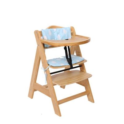 China Eco-friendly Materials Highchair Solution With Cushion Wooden Baby Umpire Chair For Toddler Infant Baby for sale