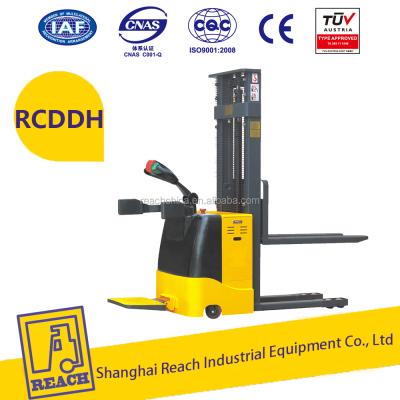 China high quality china 1000kg full electric stacker with free lift full mast 1000kg for sale