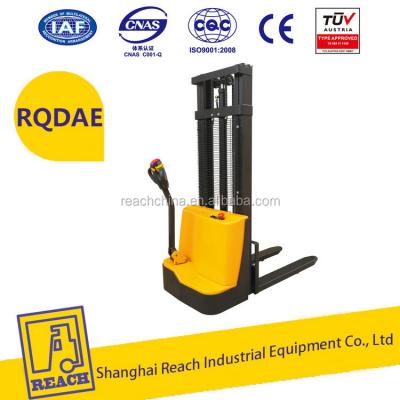 China Walkie Type Fully Automatic Electric Pallet Stacker Truck 250*75MM Good Function 1.5 Ton for sale