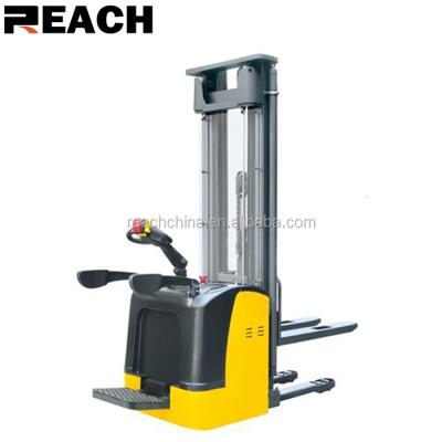 China electric price and 1.5 ton pallet stacker 250mmX70 electric forklift for sale