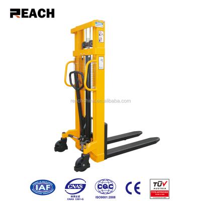 China High Quality Hydraulic Hand Stacker Lift Pallet Manual Forklift Price 1000kg for sale