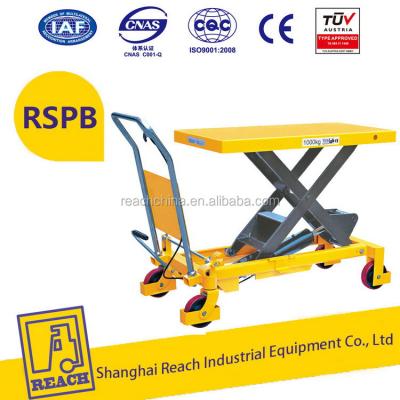 China Widely Used Hot Sale Manual Hydraulic Lift Table Trolley 1200*800*55mm for sale