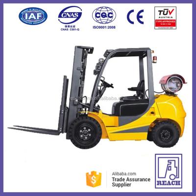 China Gas and LPG Powered Pallet Truck Type 2.5 T Mini Forklift Truck Price 2500kg for sale