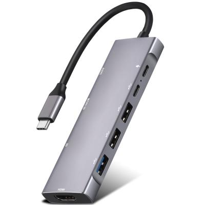 China New Product Laptop Docking Station Macbook Pro Dock LAN USB-c Type 9 in 1 Dual Usb C Hub OF5001 for sale