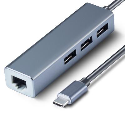 China Popular Design Aluminum Alloy Usb C Hub Adapter Multi Function Macbook USB-c Type 2.0 10 in 1 Laptop Usbc to Rj45 for sale