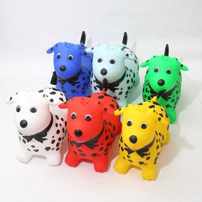 China Ride On Toy Spotted Dog Stall Toy Products Sell Well Inflatable Jumping Jumping Horse Kids Toy Deer PVC Inflatable Animal for sale