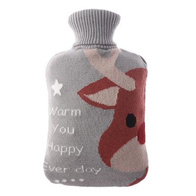 China Handsome on Amazon hotsale classic effect 2000ML medical rubber hot water bottle reusable hot water bag with knitting cover for sale