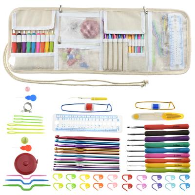 China Factory Supplier Trusted Tunisian Crochet Hook Hand Knitting Set Knitting Kits For Beginners Accessory Sweater Knitting Tool Kit for sale