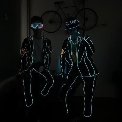 China Jazz Costume Electro-Optical Clothing Luminous Clothing LED Funny Fluorescent Stage Dance Performance Clothing for sale