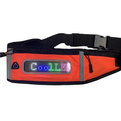 China Fashional New Design LED Waist Bag Fashion Programmable Luminous Outdoor Sports Bag for sale