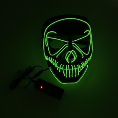 China Hand Made Ugly Colorful Mask Led Band Clown Shape Neon Mask Camouflage Cosplay For Bar Nightclub Halloween Mask for sale