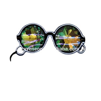 China 2021 EDM Kaleidoscope Novelty Handmade Light Up Kaleidoscope EL Wire Glowing Glasses For Party for sale