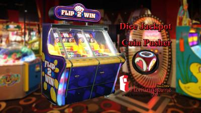 China Flip 2 Win Arcade Coin pusher game machine|Dice Jackpot Bonus Coin Pusher Game Machine(sales@hominggame.com) for sale