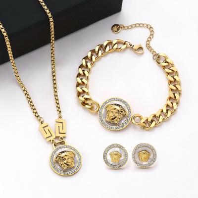 China Trendy Fashion Jewelry Sets Girls Trendy Necklace Earrings Jewelry Sets Wholesale Stainless Steel Jewelry Sets for sale