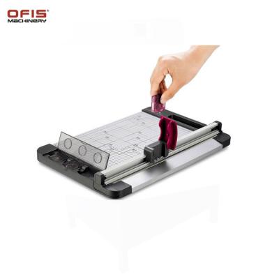 China Metal Body A4 Paper Cutter Rotary Trimmer Manual Paper Guillotine (3 Blade Type) for sale