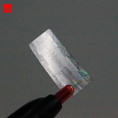 China Security Laser Holographic Transparent Stickers Hologram Label Custom Anti Holographic Sticker for sale