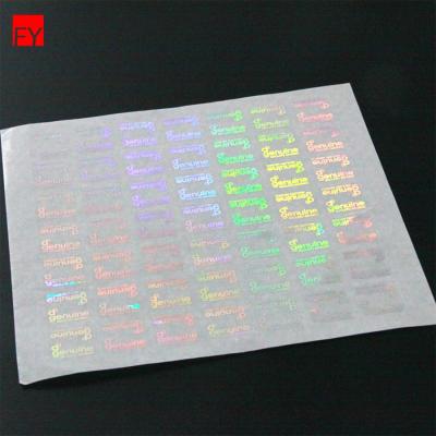 China Security 3D Holographic Transparent Paper Stickers Holographic Label Sticker Logo Hologram Tamper Evident Printable for sale