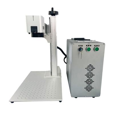 China Air Cooling 20w 30w 50w Desktop Split Type Optical Fiber Laser Marking Machine For Nameplate Marking for sale