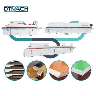 China DTMACH wood mdf pre milling woodworking automatic kdt edge banding machine edge bander 45 degree bevel straight for sale