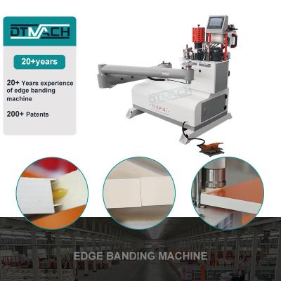 China DTMACH laser furniture woodworking manual pvc kdt mdf melamine curvilinear automatic plywood edge banding machine for sale