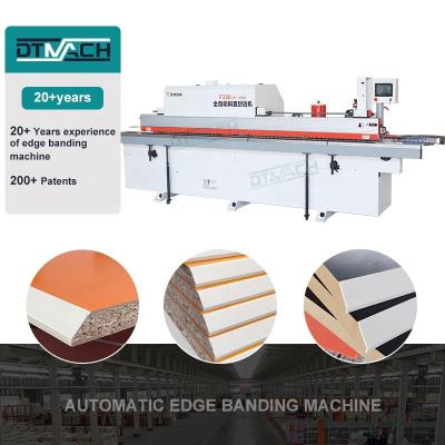 China DTMACH edge banding oblique bevel straight line woodworking panel furniture pvc 45 degree automatic edge banding machine for sale