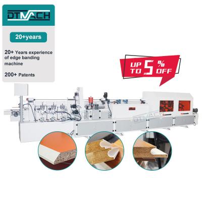 China DTMACH automatic soft forming edge banding machine L J shape C type 45 degree automatic edge bander for woodworking furniture for sale