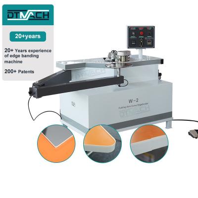 China semi auto curve edge banding machine w-2 folding arm straight and curve edge bander for pvc and mdf for sale