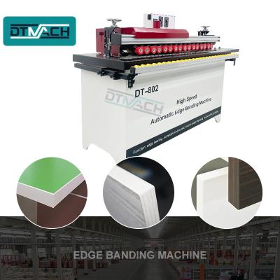 China Furniture Cabinet Melamine Mdf Pvc Auto GluingTrimming Buffing Woodworking Semi Automatic Edge Banding Machine for sale