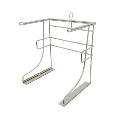 China T-Shirt Bag Rack Supermarket Store Bag Holder cambered grocery display rack chromed Metal Display Stand Rack For Bag Shopping FG-S019 for sale