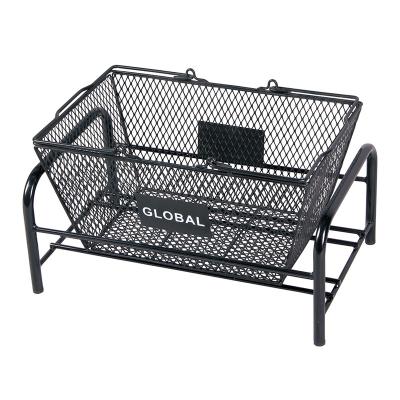 China Portable Best selling household removable iron mesh storage metal standing baskets with wire handles for sale