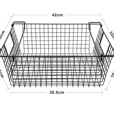 China Portable Professional Maker Factory decorative Metal With Liner Mesh Wire Kitchen Vegetable Storage Baskets bins organizer for sale