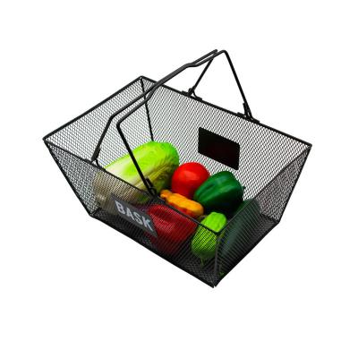 China Portable China Customized design Supermarket Store Cosmetic Wire Mesh Metal Shopping Basket for sale