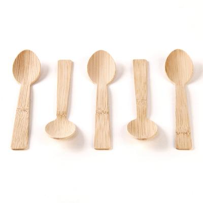 China OEM 170mm Disposable Smooth Natural Wood Cutlery Utensils Low Price Bamboo Biodegradable Fast Food Spoon for sale