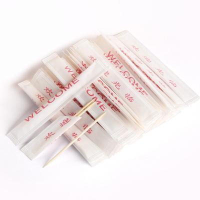 China Disposable Low Price Individually Wrapped Tooth Sticks Bamboo Wooden Toothpicks Box Boxed 65*1.8mm 1000pcs for sale