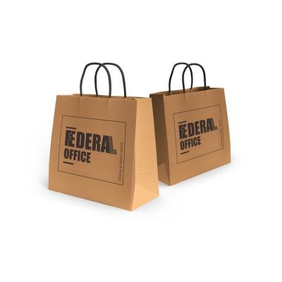 China Food Grade Recyclable Biodegradable Takeout Shopping Carry Out Bags Restaurant Fast Printed Store Custom Brown Paper Bag for sale