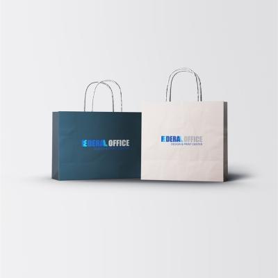 China Wholesale Cheap Price Luxury Famous Brand Gift Recyclable Custom Printed Kraft Paper Shopping Bag With Your Own Logo for sale