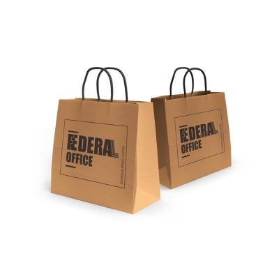 China Luxury Paper Recyclable Professional Supply Shopping Bag Kraft Paper Shopping Bag for sale