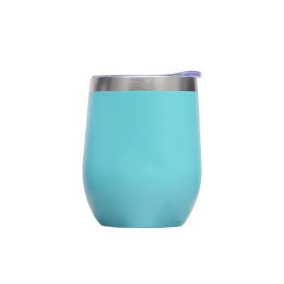 China Viable Colorful Wall Insulated Small Dual 12oz Thermal Wine Tumbler Mug With Lid Tumblers Stainless Steel Vacuum Insulate Sublimation for sale