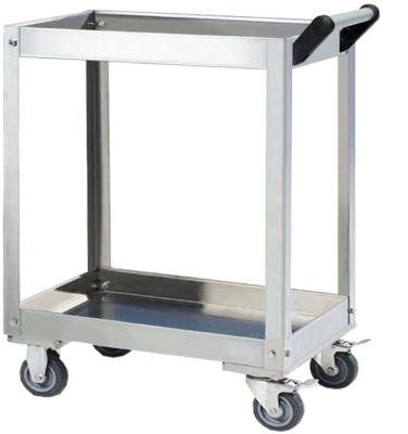 China Assembly Needed 3 Tier Stainless Steel Tool Trolley Light Duty Kitchen Office Storage Cart Tool Utility Cart for sale