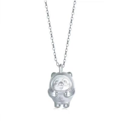 China 2022 Hot Trendy Panda Necklace Sterling Silver Necklace S925 Beijing Winter Pattern Cute And Hot Fashion For Lovers Women for sale