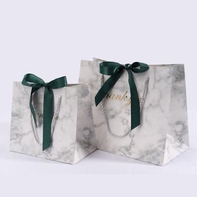 China Custom Recyclable Marble Wedding Candy Bags With Plain Logo Birthday Gift Bag for sale