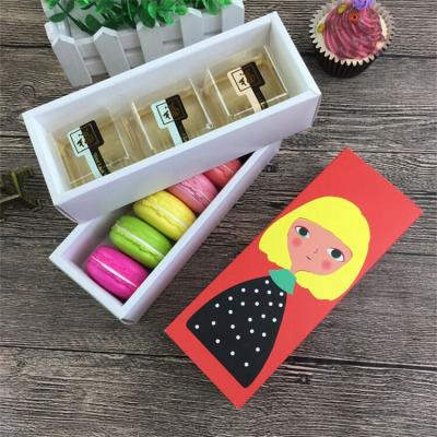 China Recyclable Fashionable Sweet Cake Cookie Packing Macaron Packaging Cartons Folding Box Gift Packaging Box for sale