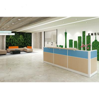 China Classic Front Desk Modern Counter Front Office Reception Desk for sale